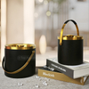 Portable Handle Stainless Steel Ice Bucket Double Wall with Sealed Bucket Lid