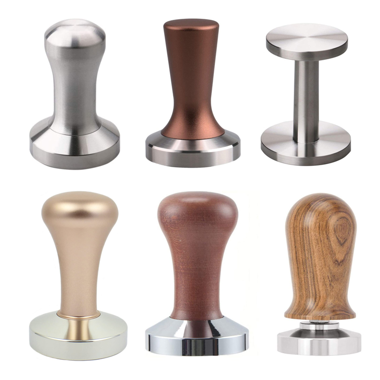 304 Stainless Steel Calibrated Espresso Tamper Coffee Powder Press 58mm With Flat Base