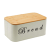 Outdoor junket rectangle Metal Food container Wood cutting board bamboo bread bin loaf storage bin bread box