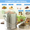 indoor Stainless Steel with filter Container Countertop compost bin kitchen