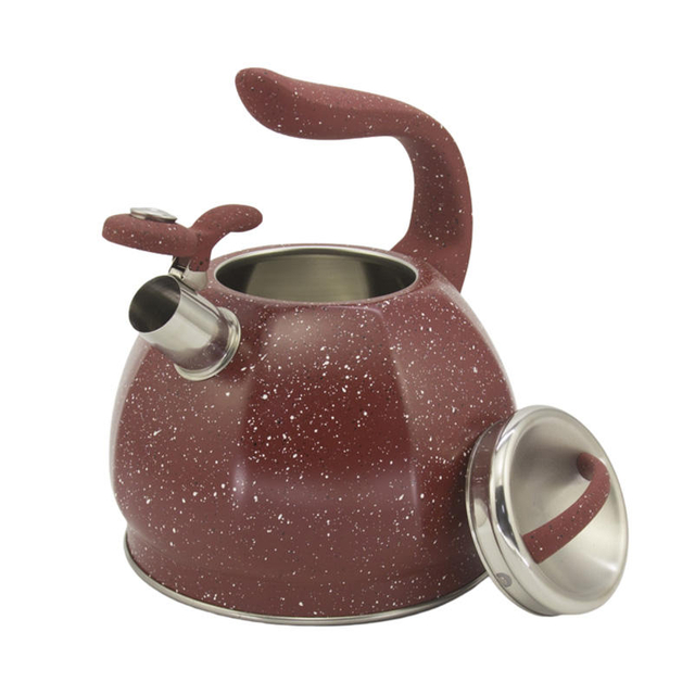 IT-CO1019 Silver High Quality Silver Color Painting stainless steel whistling tea kettle