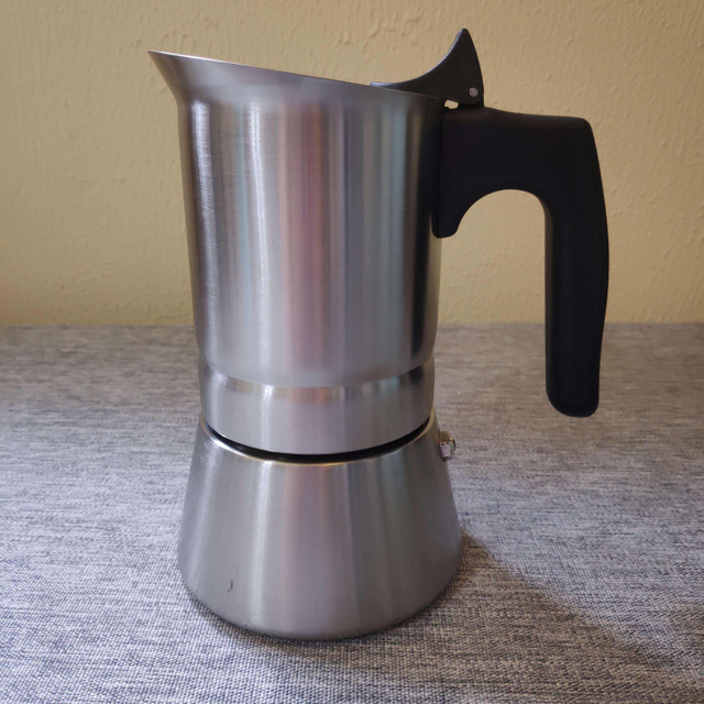 Stainless Steel 304 Inox 18/8 Espresso Maker Moka Pot Mocha Pot Heat Induction Available Nylon Handle