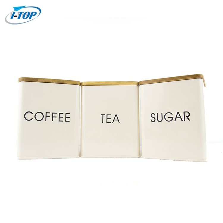 Cylinder Stainless Steel Home Kitchen Tea Coffee Sugar Storage Jar Canister Set With Seal Lid