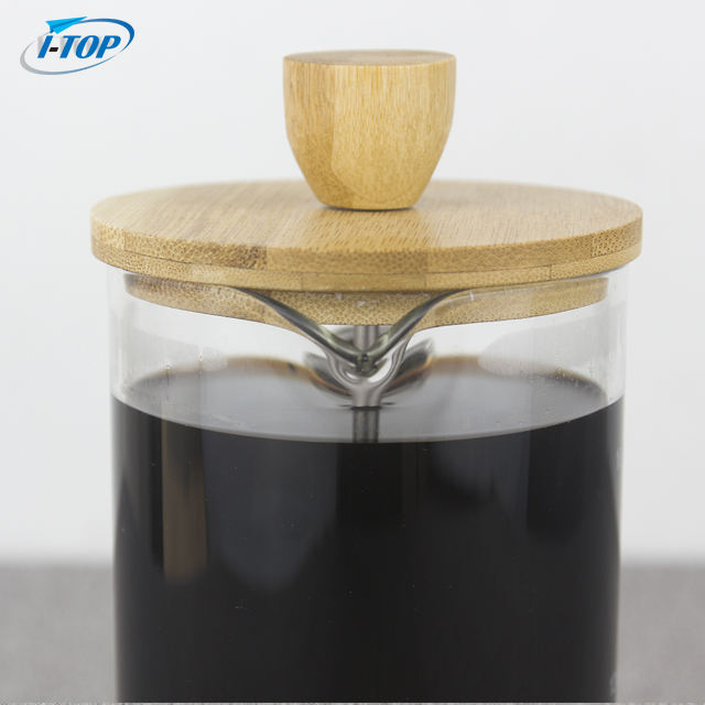 I-TOP GFP15 High Quality Commercial Drip Stainless Espresso Press Coffee Maker Heat Resistant French Press 350 ml Glass