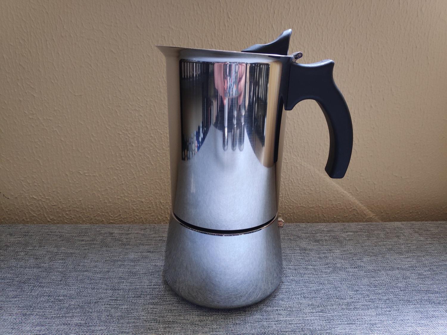 Stainless Steel 304 Stovetop Coffee Pot Inox 18/8 Espresso Maker Moka Pot Mocha Pot Italian Coffee Heat Induction Available Nylon Handle