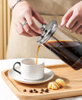 Hot Selling Portable Travel French Press Coffee Maker Glass French Press With Bpa Free Plastic Flame