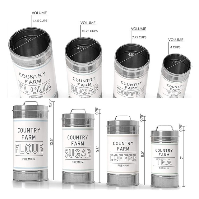Food Grade Storage Containers Tank Wholesale Round Stainless Steel Jar Airtight Canister Set With Lid