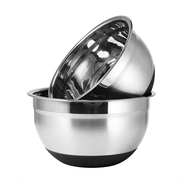 Multifunctional Stackable 2 PCS Set Colour Stainless Steel Salad Mixing Bowl For Baking