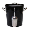 Ice Storage with Lid Scoop and Carry Handles for Parties Backyard Barbecues Picnics Camping Galvanized Steel Ice Bucket