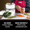 Kitchen Compost Bin for Kitchen Countertop - 1.0 Gallon Compost Bucket with Lid for counter-top breeding fertilizer
