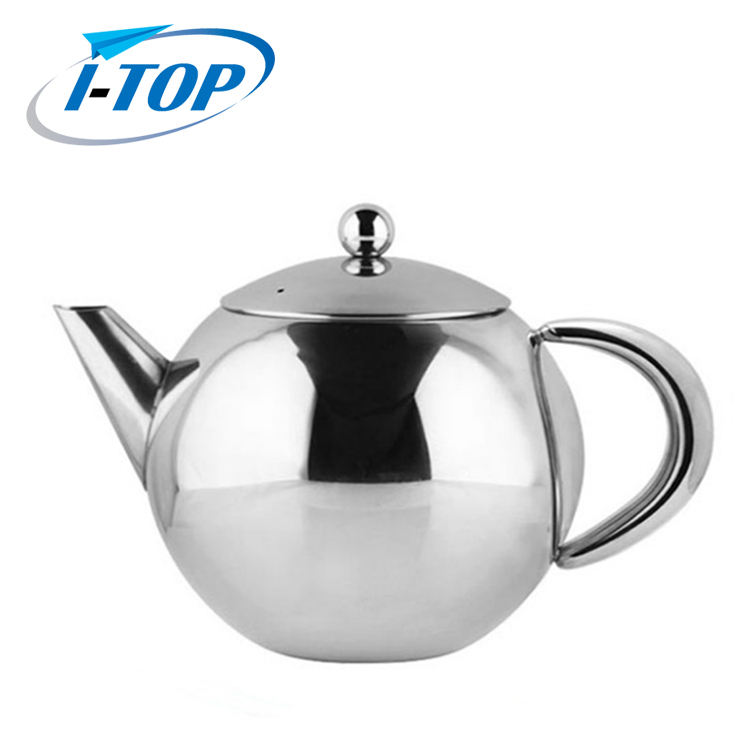 1L 1.5L Teapot Silver Stainless Steel Coffee Pot with Filter Egg Large Capacity Tea Pot