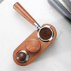 58mm Coffee Distributor Wooden Coffee Tamper Adjustable Height Coffee Leveler Tool with Three Angled Slope Stainless Steel