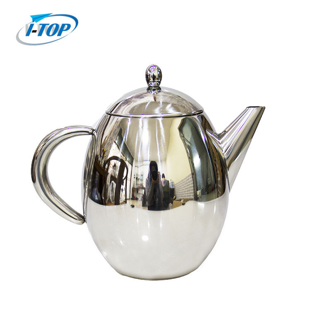 Stainless Steel 1.2L teapot with infuser for loose tea double walled insulation keeps tea warm for longer tea pot