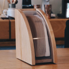 dust cover coffee powder filter paper holder for hotel home kitchen bar cafe wooden hand brew coffee filter paper holder
