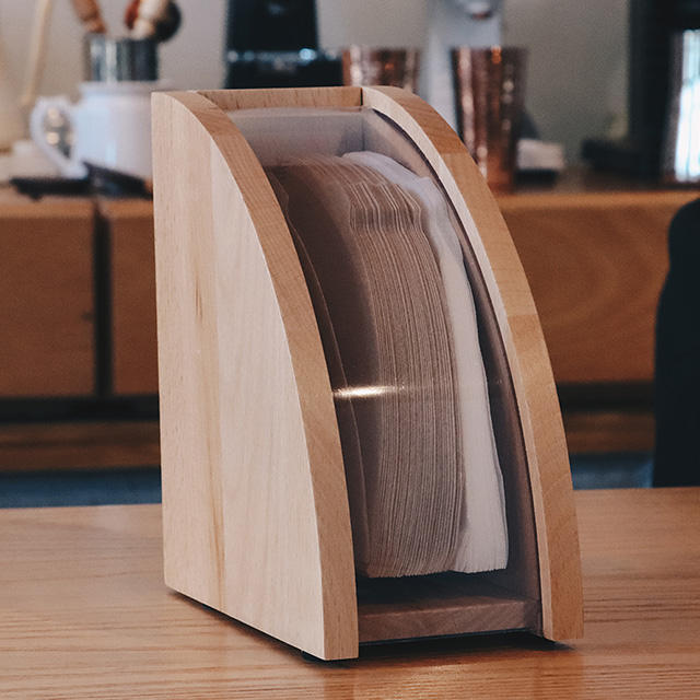 dust cover coffee powder filter paper holder for hotel home kitchen bar cafe wooden hand brew coffee filter paper holder