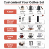 9-in-1 Coffee Kit V60 Coffee Set Portable Coffee Accessories Pack with Portable Zipper Luggage