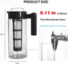 Eco-friendly BPA Free Wholesale 1300ml Borosilicate Clear Glass Cold Brew Iced Coffee Maker Pitcher With Removable Infuser