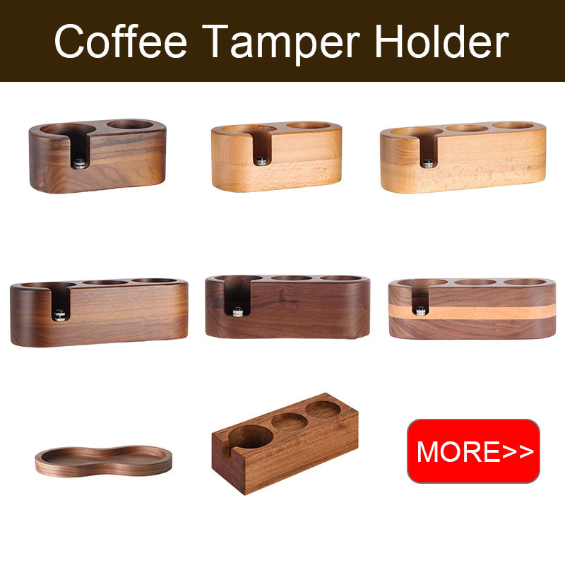 Coffee Filter Tamper Holder 58mm Wooden Espresso Tamper Mat Stand Tamping Station Espresso Tamper Holder with Nonslip Feet