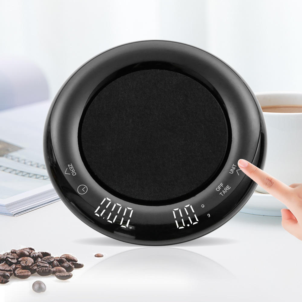 2Kg 0.1g Private Label Acrylic Platform Touch Screen Timer Kitchen Electronic digital Pour Over coffee scale