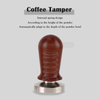 Solid Wood Stainless Steel Handle Coffee Tamper Portafilter Espresso Kit Chassis Distributor Needles Stirrer