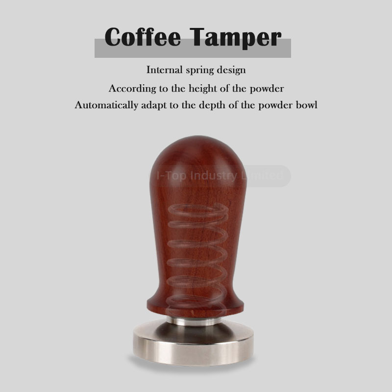 Solid Wood Stainless Steel Handle Coffee Tamper Portafilter Espresso Kit Chassis Distributor Needles Stirrer