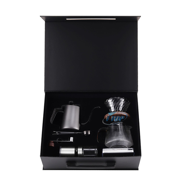 Sample Available gift set outdoor travel drip coffee coffee kit with manual coffee grinder filter Kettle pot and spoon
