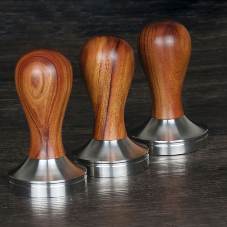 Wooden Coffee Tamper Espresso Coffee Powder Press Tamper