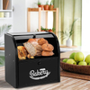 Kitchen Stainless Steel Bread Box 2 Layer Adjustable Bread Storage Bin With Lid Makeup Organizer Box