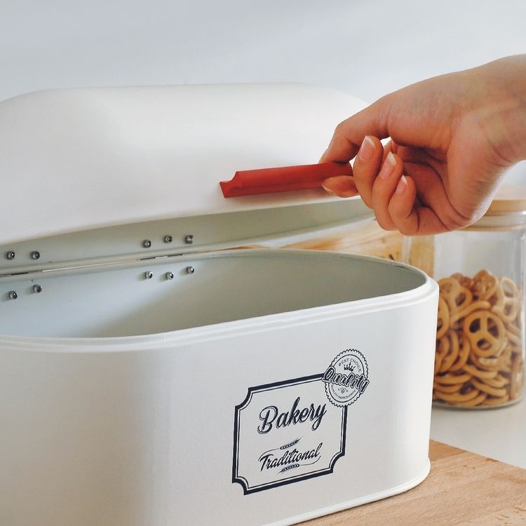 Kitchen Accessories Food Grade Metal Stainless Steel Bread Storage Bin Bread Toast Food Storage Container Box