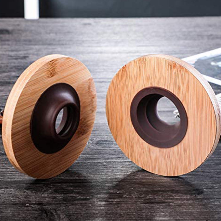 Glass Threaded Pour Over Coffee Filter Coffee Dripper with Walnut Pad