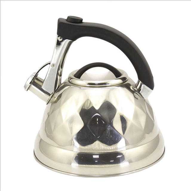 IT-CP1056 Silver Color Painting stainless steel whistling tea kettle