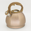 IT-CO1018 Golden High Quality Silver Color Painting stainless steel whistling tea kettle