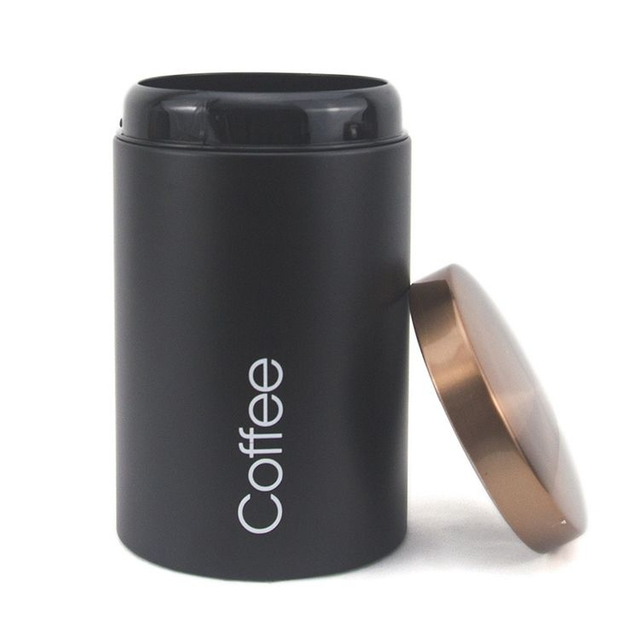 Custom Stainless Steel Coating Kitchen Food Storage Jar Airtight Coffee Tea Sugar Canister Sets