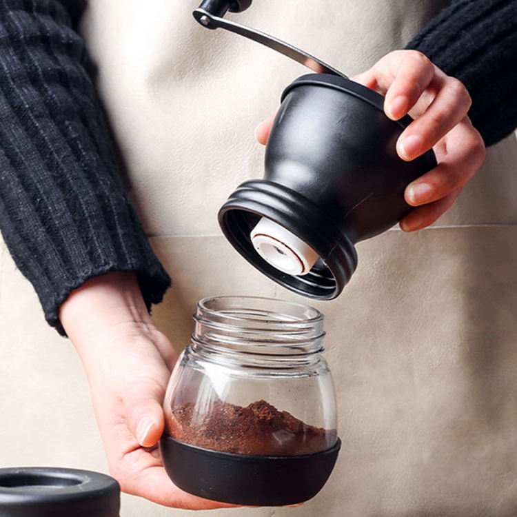 Mini Tapered Hand Crank Handle Portable Ceramic Burr Manual Coffee Bean Grinder