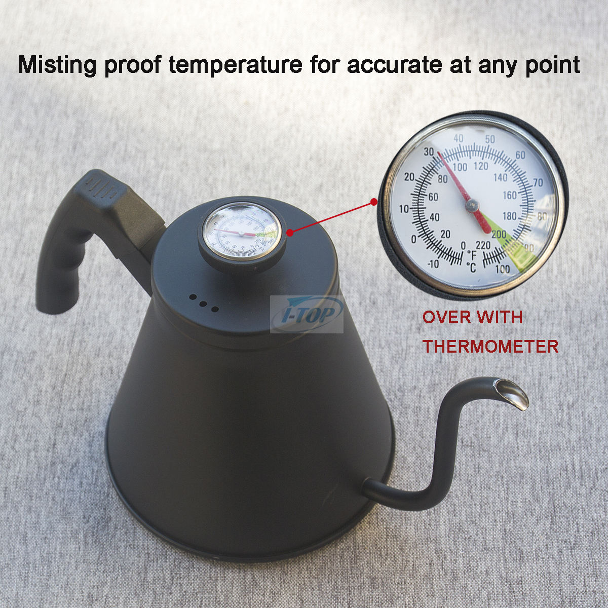 304 Stainless Steel Handle Drip Coffee Tea Pot Long Gooseneck
