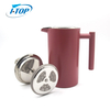 Double Wall Satin Polished Stainless Steel French Coffee Press Maker French Plunger