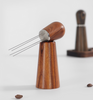 Espresso Coffee Distribution Tool Sandalwood Handle and Base Professional Espresso WDT Tool Coffee Needle Stirrer
