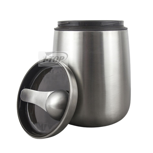 Amazon Top Seller Metal Coffee Canister Stainless Steel with Airtight Seal Lid Can Jar