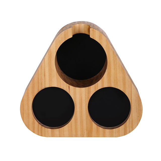 Portafilter Stander Coffee Tamper Mat Wood Holder, Coffee Tamper Holder, Wooden Coffee Holder