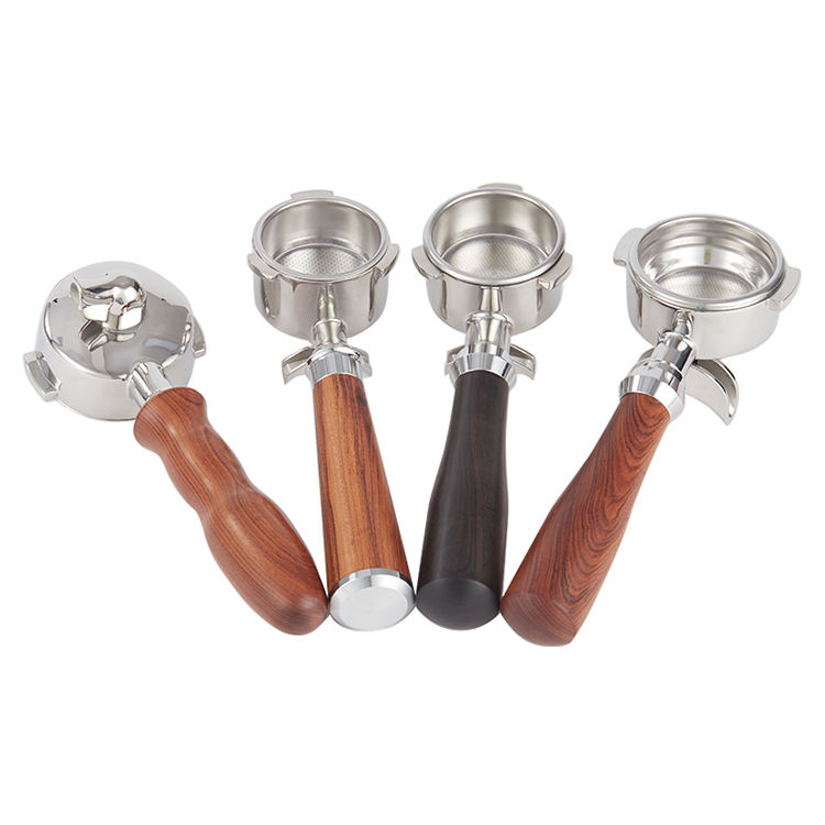 Wooden Handle Stainless Coffee Portafilter 51mm 54mm 58mm