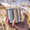 carabiner mug wholesale double wall stainless steel coffee cup camping tumblers With Carabiner Mug