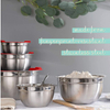 Eco-friendly Best Selling 18cm Premium Mixing Bowls Set Stainless Steel Salad Bowl With Lid For Kitchenware