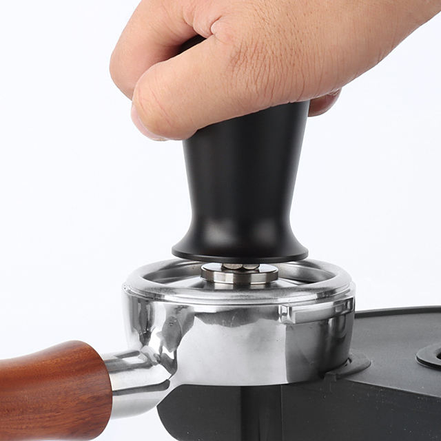 51mm Coffee Tamper Pressure Regulated Calibrated Espresso Hand Tamper 304 Stainless Steel Base Black