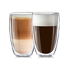 Glass Coffee Mugs Set Double Wall Insulated Cups Large Mugs for Tea Latte Cappuccino Borosilicate Clear Glass Cups
