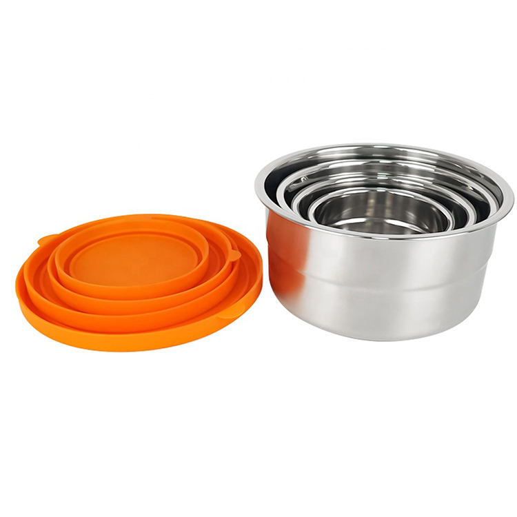 Eco Friendly Bento Lunch Box Set of 4 Stainless Steel Leakproof Food Storage Box for kids Sauce Soup Container with Silicone Lid