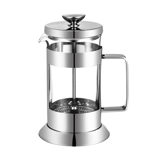 Amazon product insulated double wall capacity coffee pot stainless steel French press pot