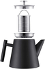 Stainless Steel Teapot with Warmer Double walled 1.2L Keeps tea hot for a long time with tea infuser Teapot