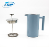 304 New Design Insulated Double Wall French Press Metal French Coffee Pot