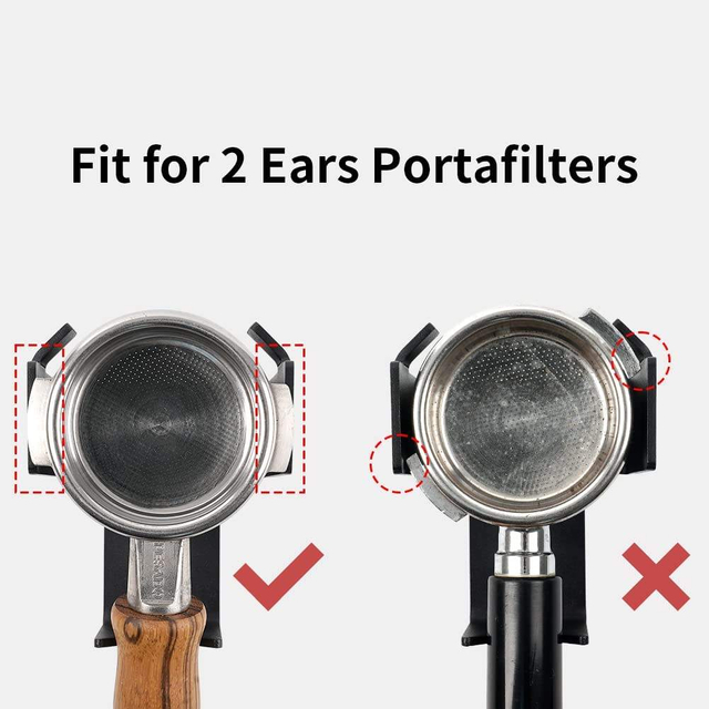 Coffee Portafilter Wall Mount Rack Durable Espresso Portafilter Wall Holder for 58mm 51mm Ear Bracket