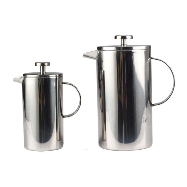 304 Grade Stainless Steel, Double Wall Insulated French Press Coffee Maker